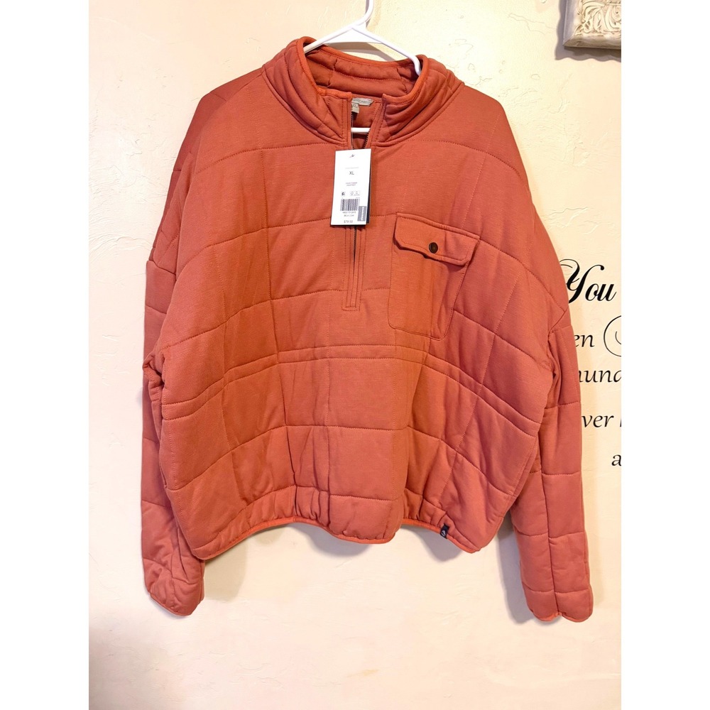 Ocean + Coast Ginger Root Quilted Quarter Zip Pullover Sweatshirt XL NEW outdoor
